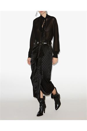 Long silk jacquard polka dot print skirt ISABEL MARANT | JU0456FAC4J04I01BK